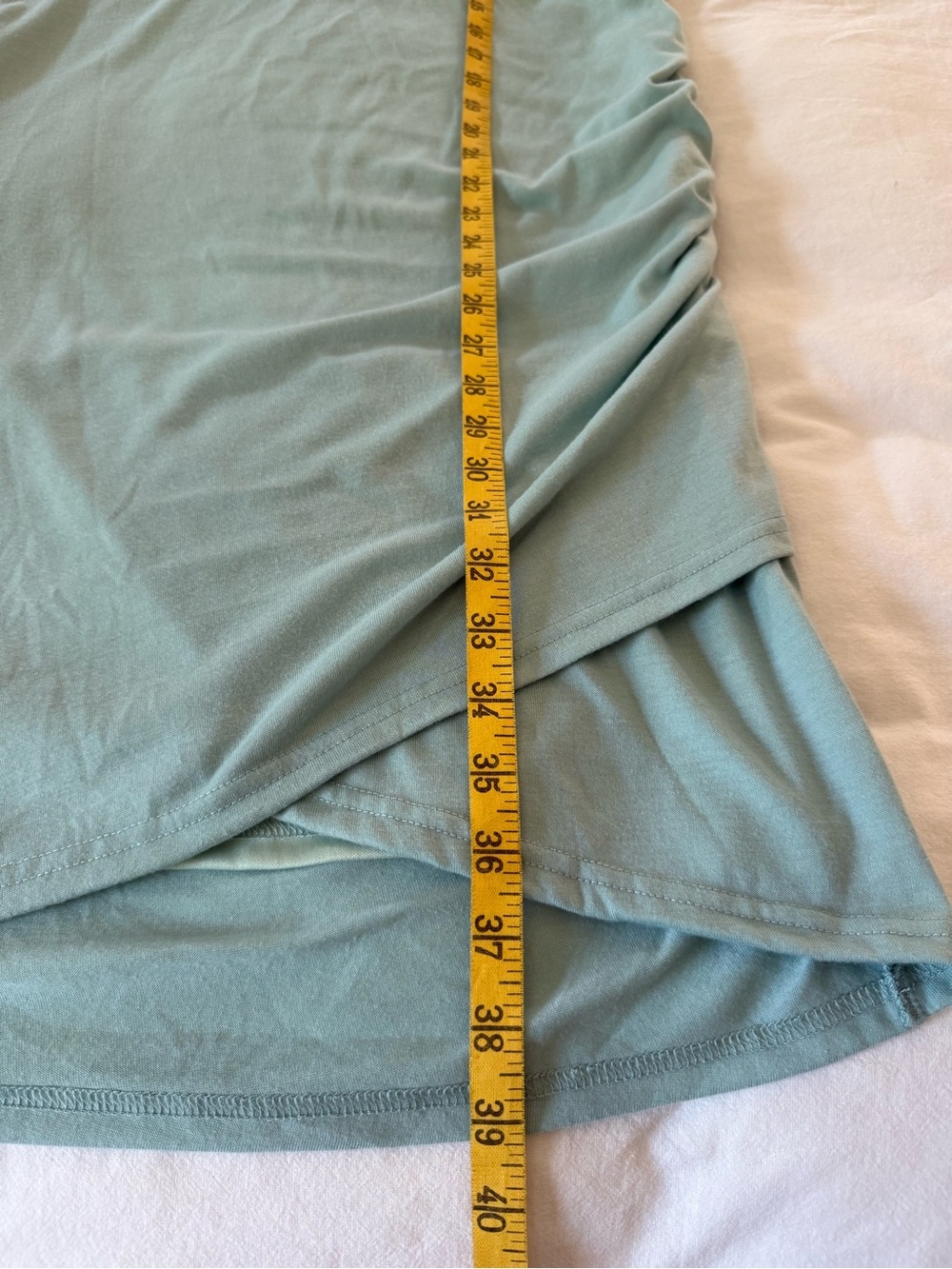 β¨ Sleeveless Tank Dress Mint Green Knit Ruched Bodycon Sheath Size L β¨ - Picture 12 of 14